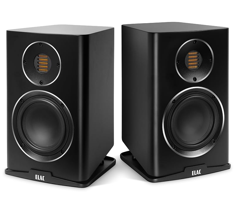 Bild 1 von ELAC Carina BS 243.4 Designer Regal-Lautsprecher. Alu-Membran und JET Bändchen-Hochtöner!  / () Schwarz Lack Seidenmatt